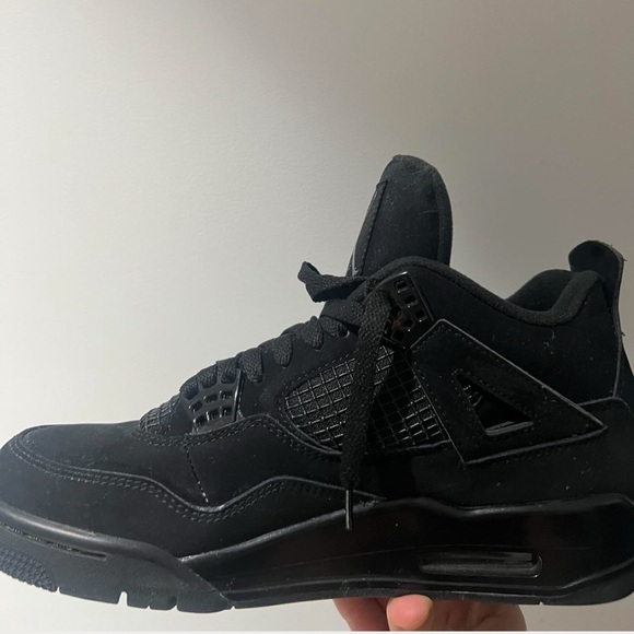 Black Cat Jordan 4 (Size 9)(Great Condition) - Picture 1 of 8